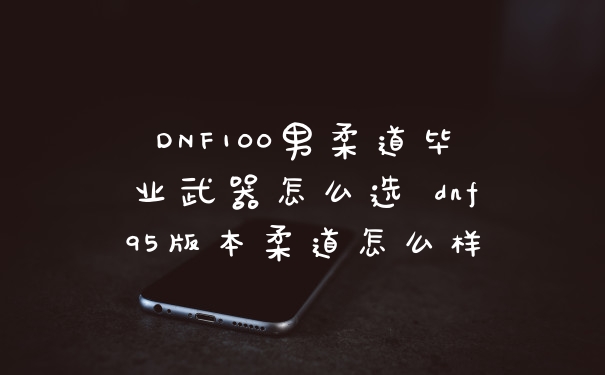 DNF100男柔道毕业武器怎么选 dnf95版本柔道怎么样