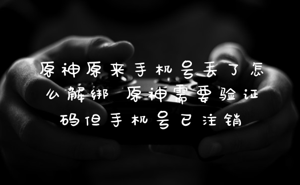 原神原来手机号丢了怎么解绑 原神需要验证码但手机号已注销