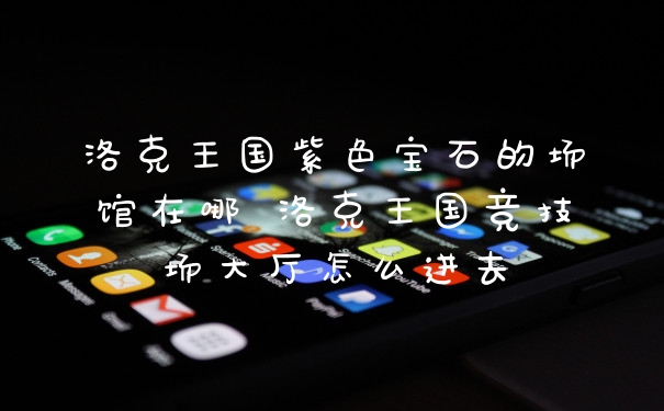 洛克王国紫色宝石的场馆在哪 洛克王国竞技场大厅怎么进去