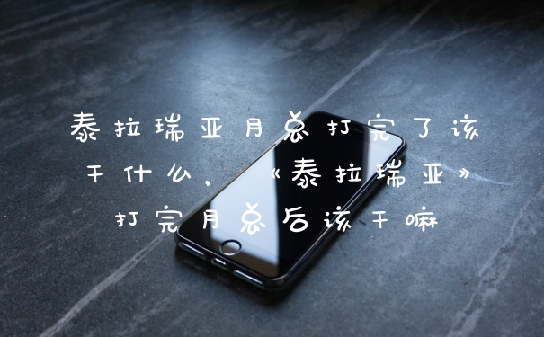 泰拉瑞亚月总打完了该干什么，《泰拉瑞亚》打完月总后该干嘛