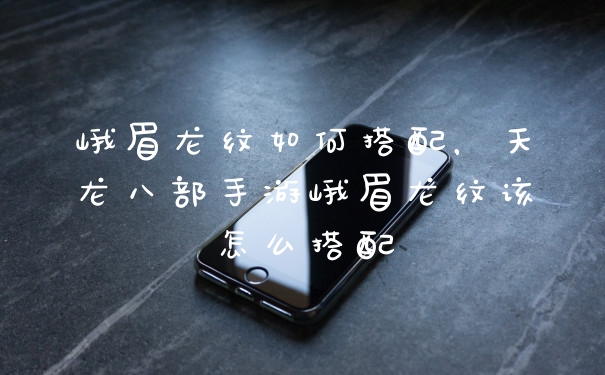 峨眉龙纹如何搭配，天龙八部手游峨眉龙纹该怎么搭配