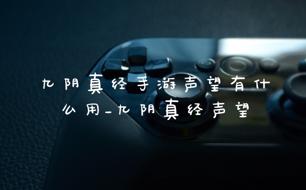 九阴真经手游声望有什么用_九阴真经声望