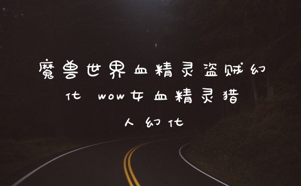 魔兽世界血精灵盗贼幻化 wow女血精灵猎人幻化