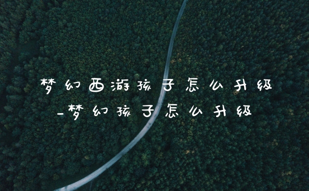 梦幻西游孩子怎么升级_梦幻孩子怎么升级