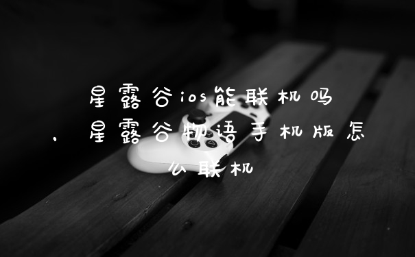 星露谷ios能联机吗，星露谷物语手机版怎么联机