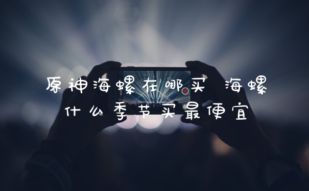 原神海螺在哪买 海螺什么季节买最便宜