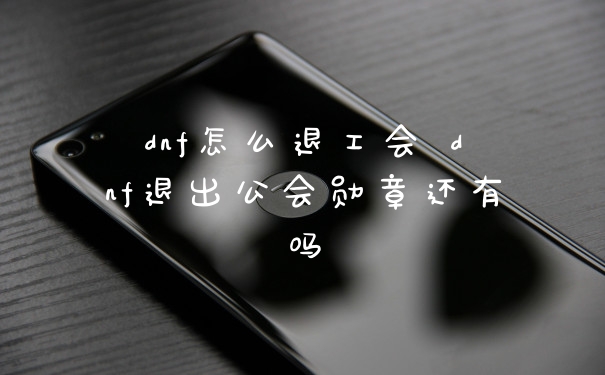 dnf怎么退工会 dnf退出公会勋章还有吗