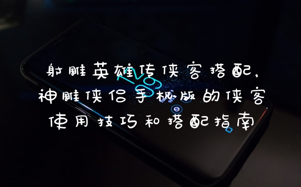 射雕英雄传侠客搭配,神雕侠侣手机版的侠客使用技巧和搭配指南