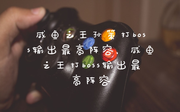咸鱼之王孙策打boss输出最高阵容，咸鱼之王打boss输出最高阵容