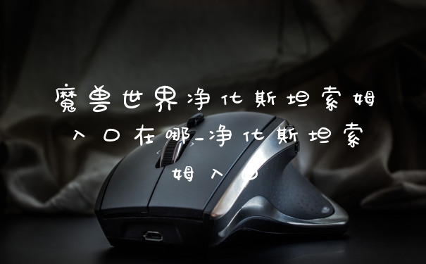 魔兽世界净化斯坦索姆入口在哪_净化斯坦索姆入口