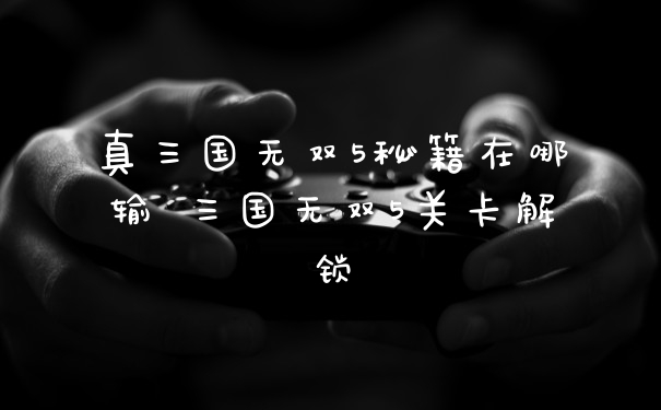 真三国无双5秘籍在哪输 三国无双5关卡解锁