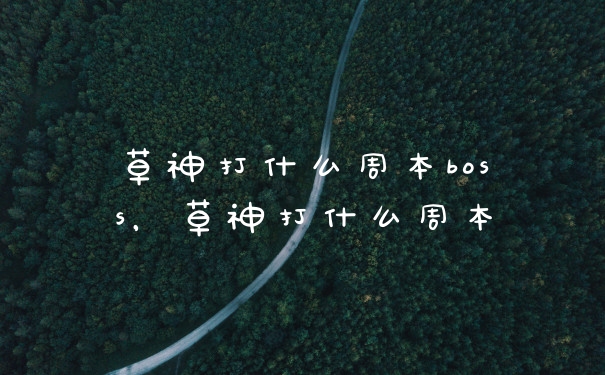 草神打什么周本boss，草神打什么周本