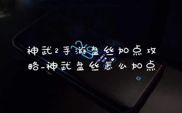 神武2手游盘丝加点攻略_神武盘丝怎么加点