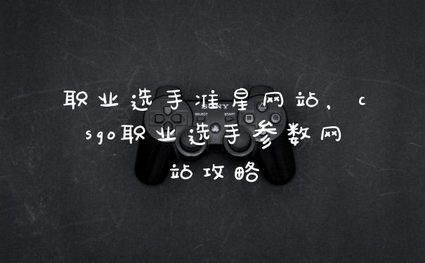 职业选手准星网站，csgo职业选手参数网站攻略