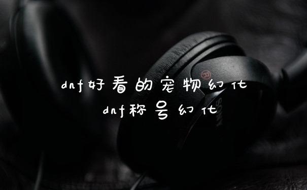 dnf好看的宠物幻化 dnf称号幻化