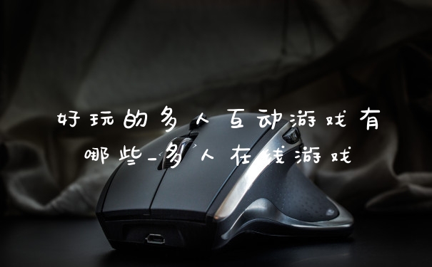 好玩的多人互动游戏有哪些_多人在线游戏