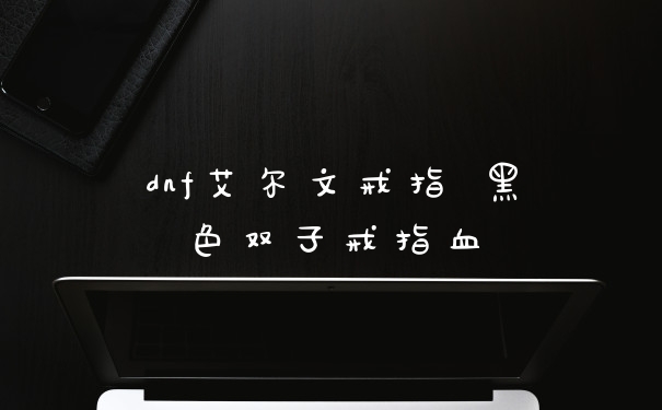 dnf艾尔文戒指 黑色双子戒指血