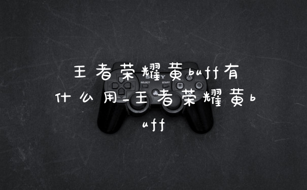 王者荣耀黄buff有什么用_王者荣耀黄buff