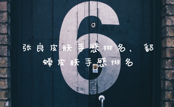 张良皮肤手感排名，貂蝉皮肤手感排名