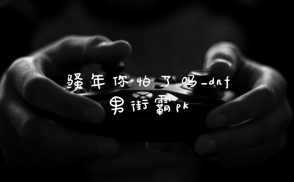 骚年你怕了吗_dnf男街霸pk