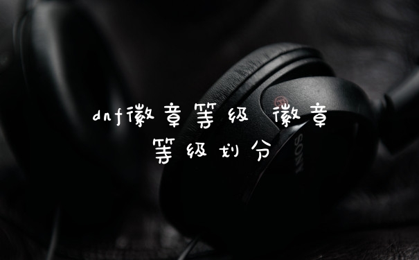 dnf徽章等级 徽章等级划分