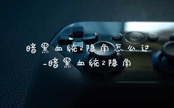 暗黑血统2隐角怎么过_暗黑血统2隐角
