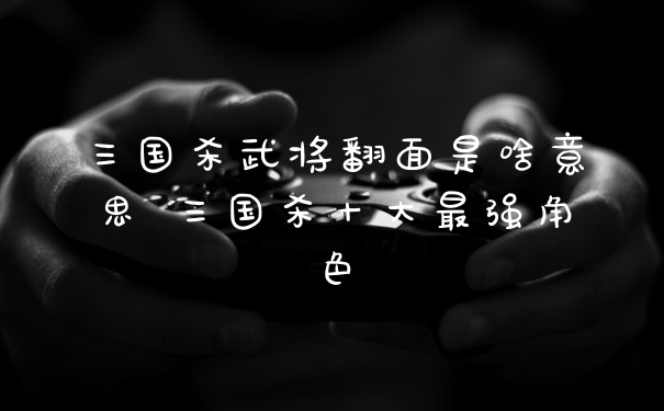 三国杀武将翻面是啥意思 三国杀十大最强角色