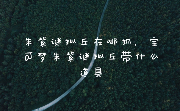 朱紫谜拟丘在哪抓，宝可梦朱紫谜拟丘带什么道具