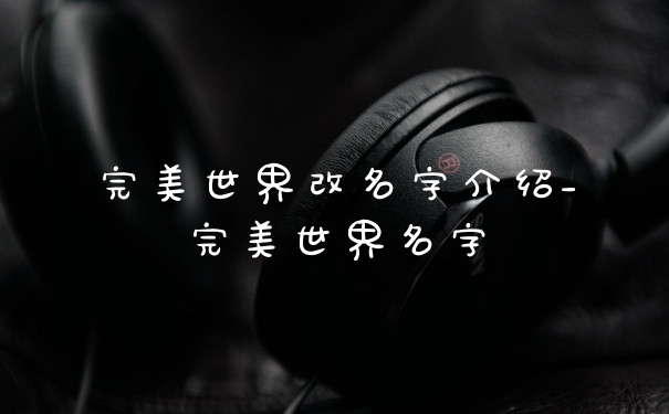 完美世界改名字介绍_完美世界名字