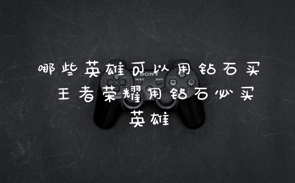 哪些英雄可以用钻石买 王者荣耀用钻石必买英雄