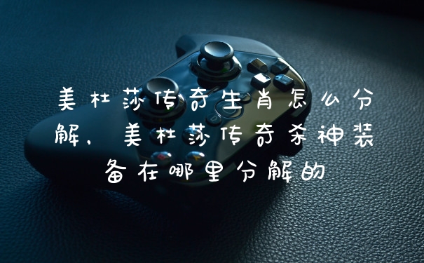 美杜莎传奇生肖怎么分解,美杜莎传奇杀神装备在哪里分解的