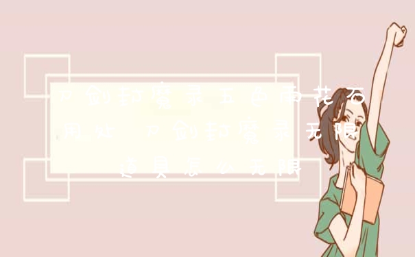 刀剑封魔录五色雨花石用处 刀剑封魔录无限道具怎么无限