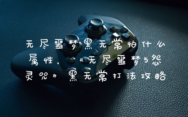 无尽噩梦黑无常怕什么属性，《无尽噩梦5怨灵咒》黑无常打法攻略