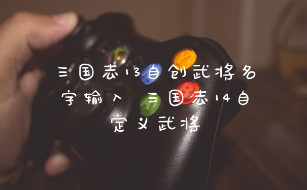 三国志13自创武将名字输入 三国志14自定义武将