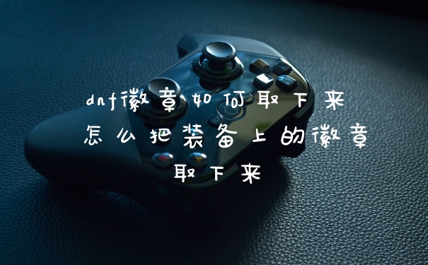 dnf徽章如何取下来 怎么把装备上的徽章取下来