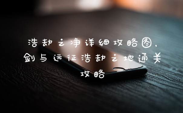 浩劫之净详细攻略图，剑与远征浩劫之地通关攻略