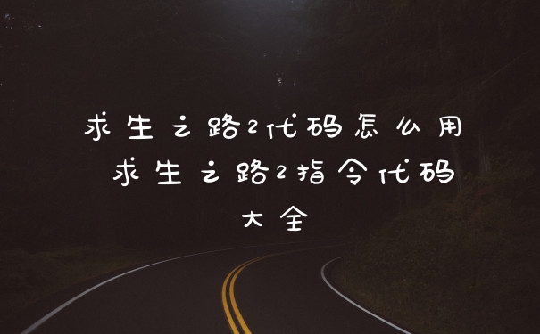 求生之路2代码怎么用 求生之路2指令代码大全