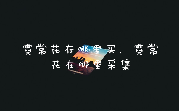 霓常花在哪里买，霓常花在哪里采集