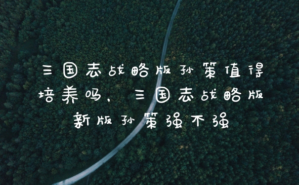 三国志战略版孙策值得培养吗，三国志战略版新版孙策强不强