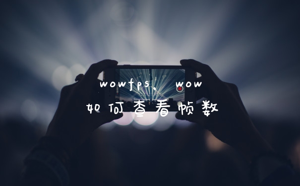 wowfps，wow如何查看帧数