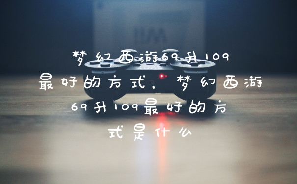 梦幻西游69升109最好的方式，梦幻西游69升109最好的方式是什么