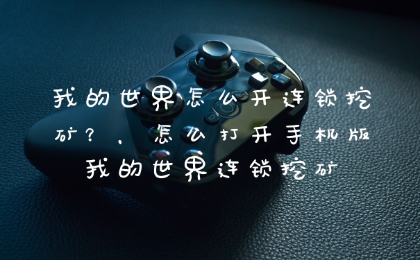 我的世界怎么开连锁挖矿？，怎么打开手机版我的世界连锁挖矿
