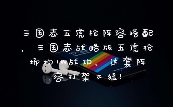 三国志五虎枪阵容搭配，三国志战略版五虎枪场均1W战功，这套阵容打架太猛!