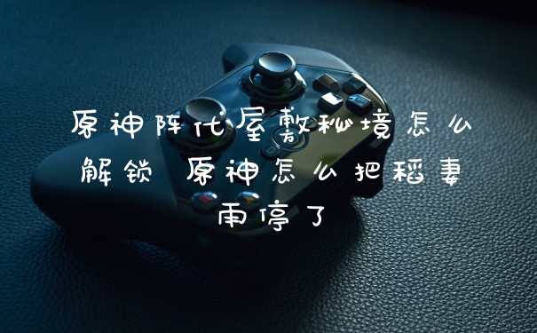 原神阵代屋敷秘境怎么解锁 原神怎么把稻妻雨停了