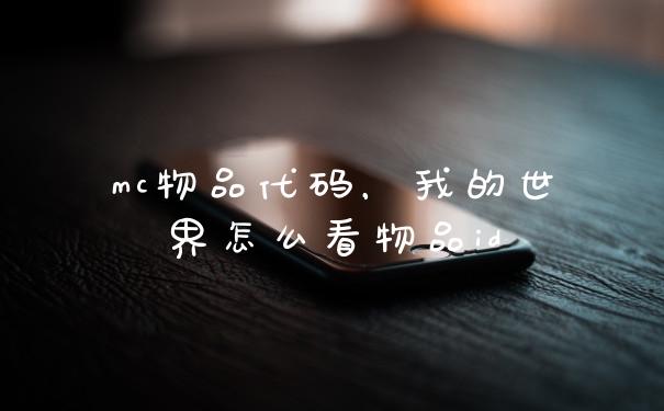 mc物品代码，我的世界怎么看物品id