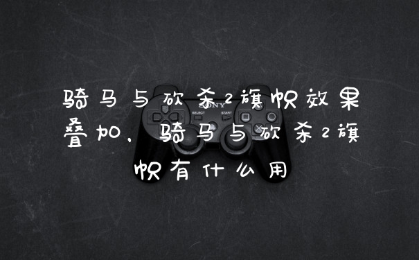 骑马与砍杀2旗帜效果叠加，骑马与砍杀2旗帜有什么用