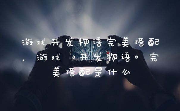 游戏开发物语完美搭配，游戏《开发物语》完美搭配是什么