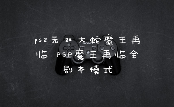 ps2无双大蛇魔王再临 PSP魔王再临全剧本模式
