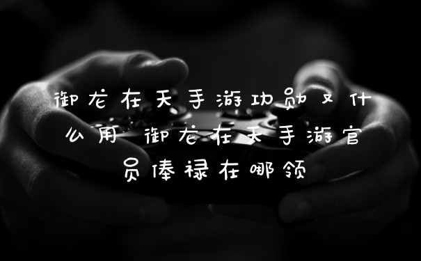 御龙在天手游功勋又什么用 御龙在天手游官员俸禄在哪领