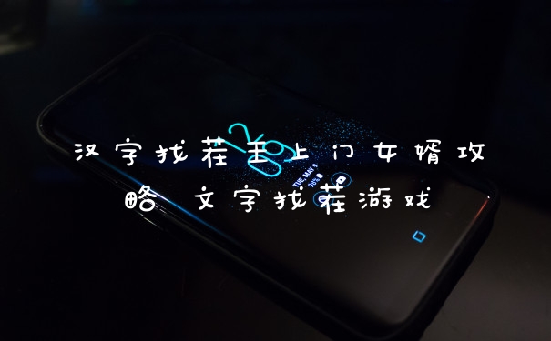 汉字找茬王上门女婿攻略 文字找茬游戏